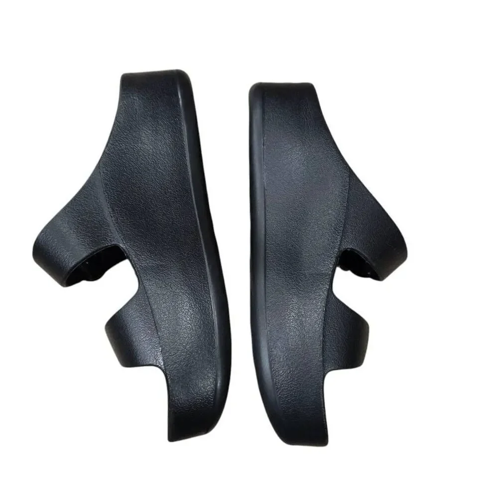 Lemon Jelly Gaia Platform Sandals Womens 10.5 Black Leather Buckle Strap Outdoor